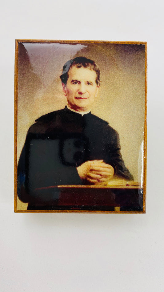 Rosary Box St. John Bosco - 4 in. - Unique Catholic Gifts