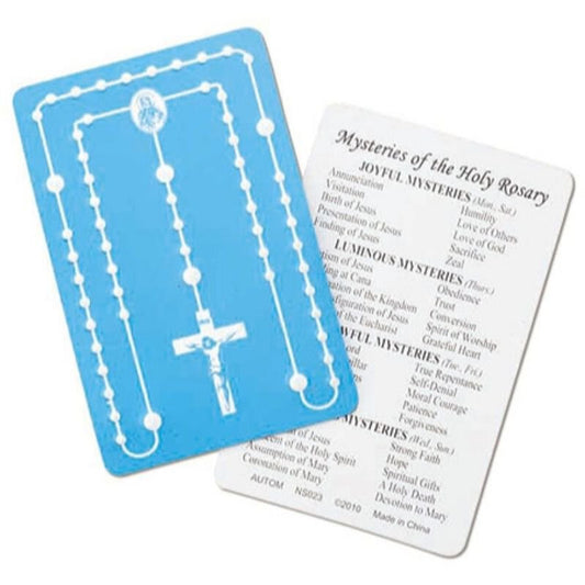 Rosary Embossed Card