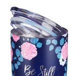 Be Still & Know Stainless Steel Travel Mug with Stainless Steel Straw - Psalm 46:10 - Unique Catholic Gifts