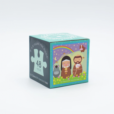 Saint Clare and Saint Francis of Assisi Mini Puzzle - Unique Catholic Gifts