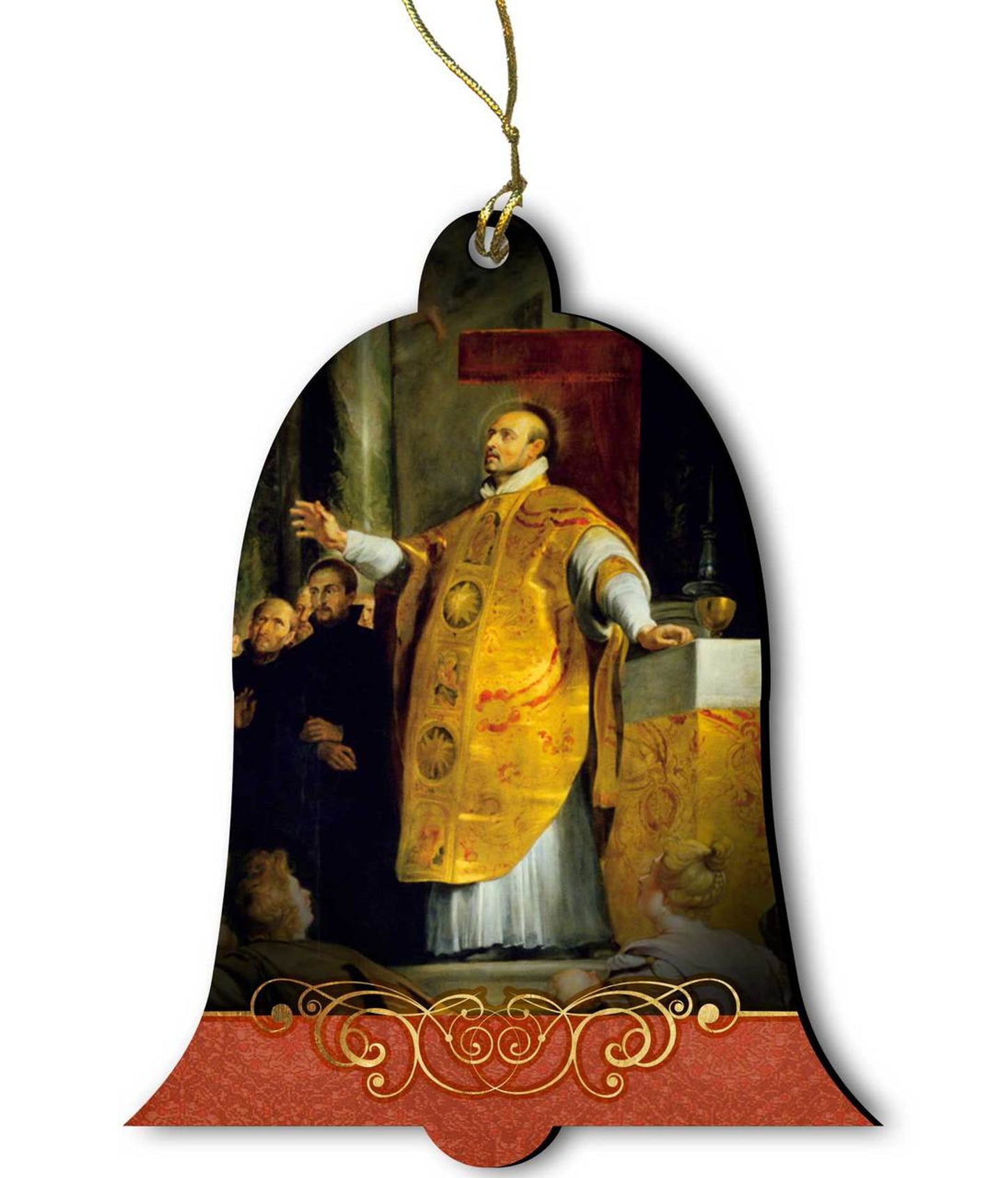 Saint Ignatius of Loyola Wood Ornament 2 3/4"