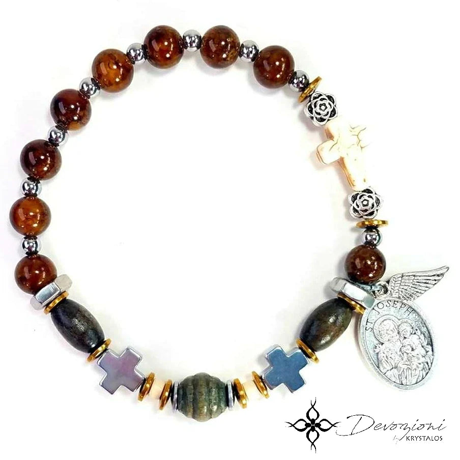 Saint Joseph  Devotional Bracelet  (Patron Saint of Fathers) - Unique Catholic Gifts