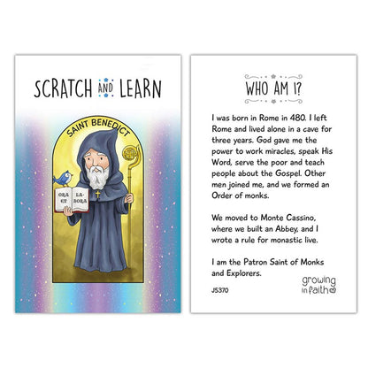 Scratch & Learn Card - Saints For Boys And Girls