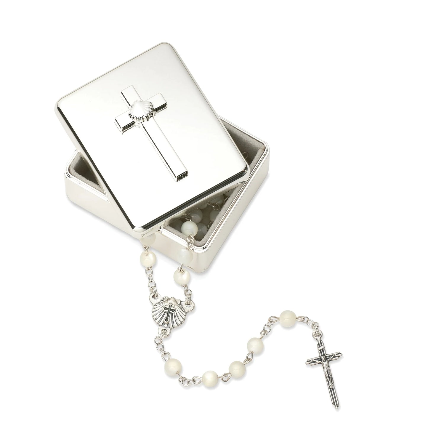 Silver Baptism Keepsake Box 2 1/4"