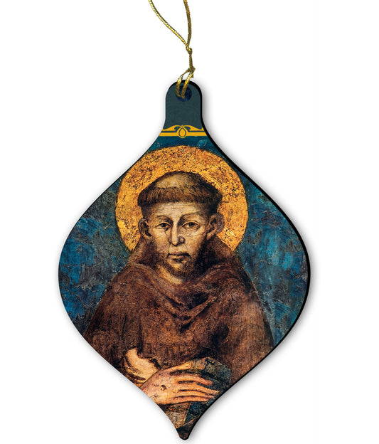 St. Francis by Cimabue Wood Ornament 2 3/4"