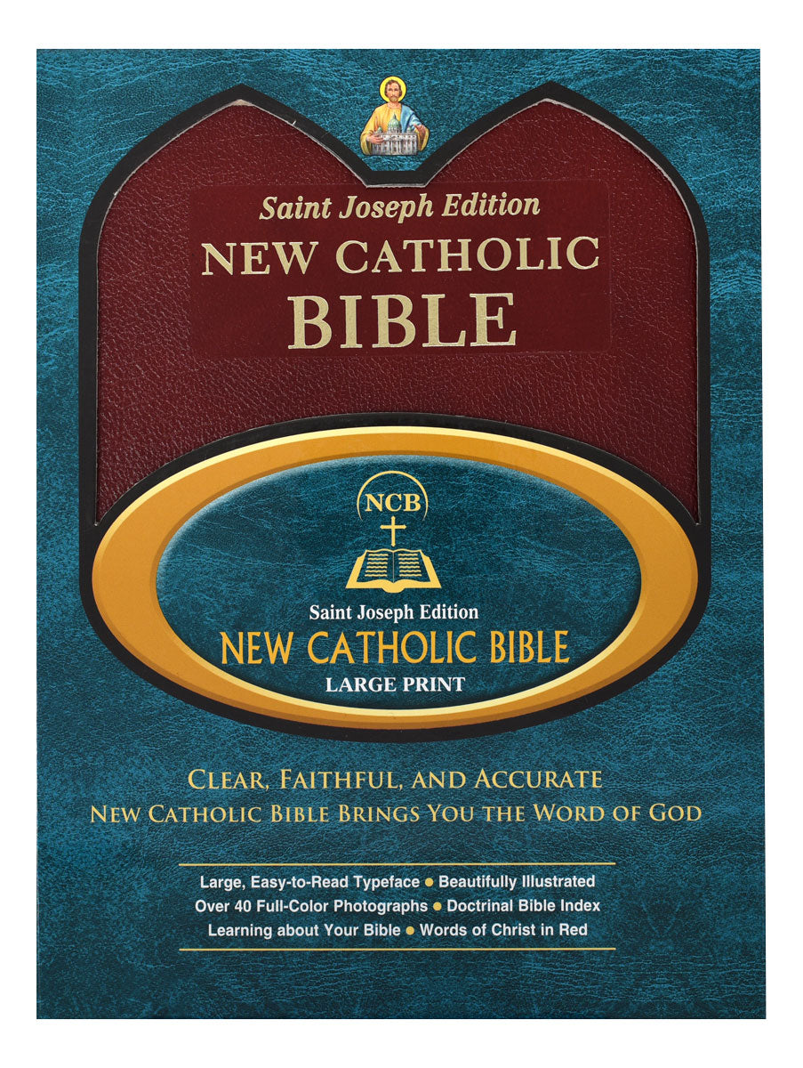 St. Joseph New Catholic Bible (Gift Edition - Large Type) Burgandy - Unique Catholic Gifts