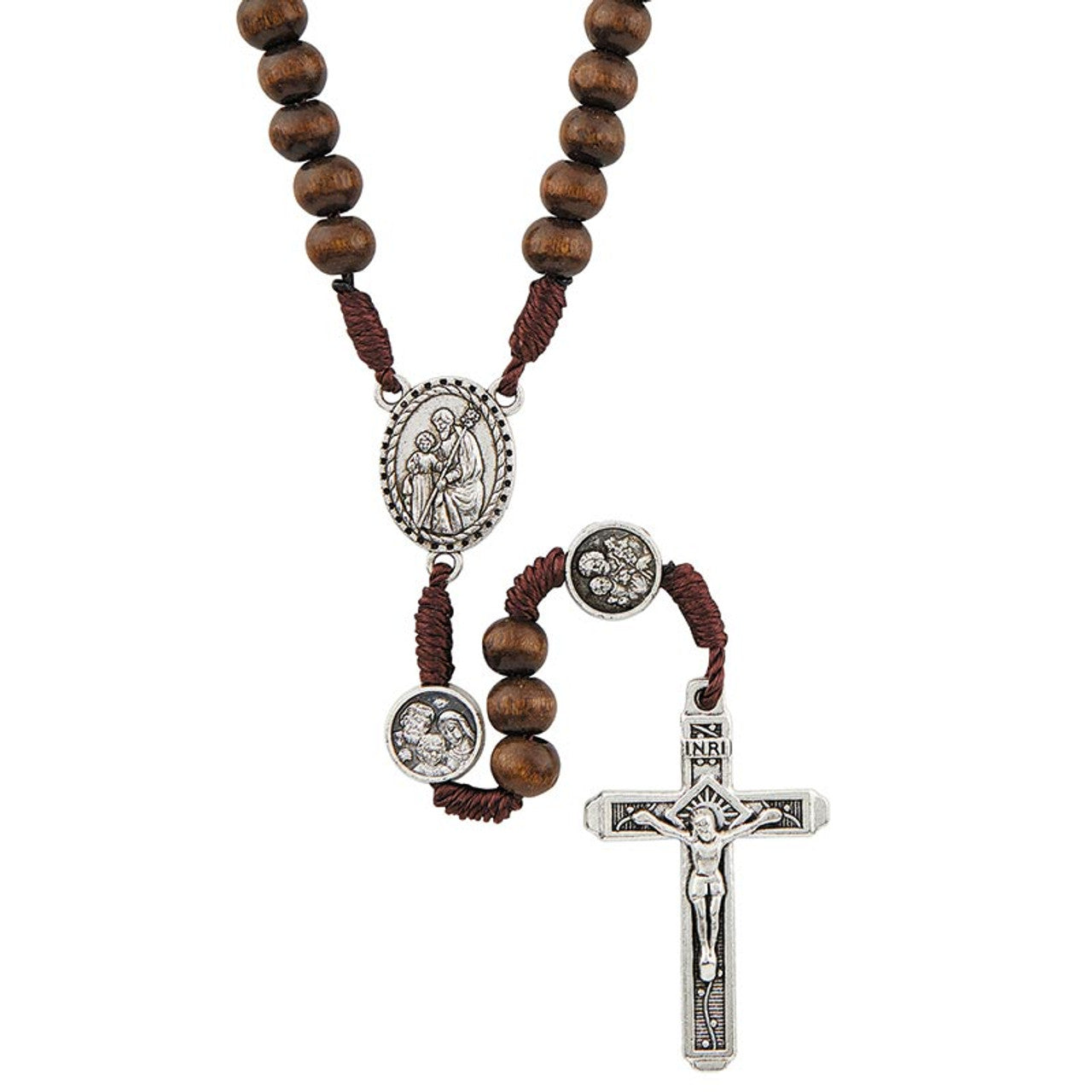 St. Joseph Wood and Cord Rosary