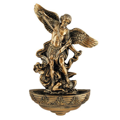 St. Michael the Archangel Holy Water Font 9"