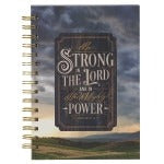 Be Strong in the Lord New Dawn Large Wirebound Journal - Ephesians 6:10