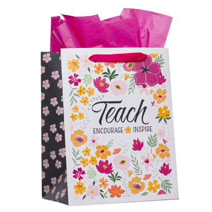 Teach Encourage Inspire Gift Bag with Tissue - Unique Catholic Gifts