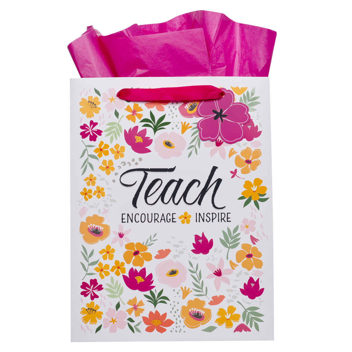 Teach Encourage Inspire Gift Bag with Tissue - Unique Catholic Gifts