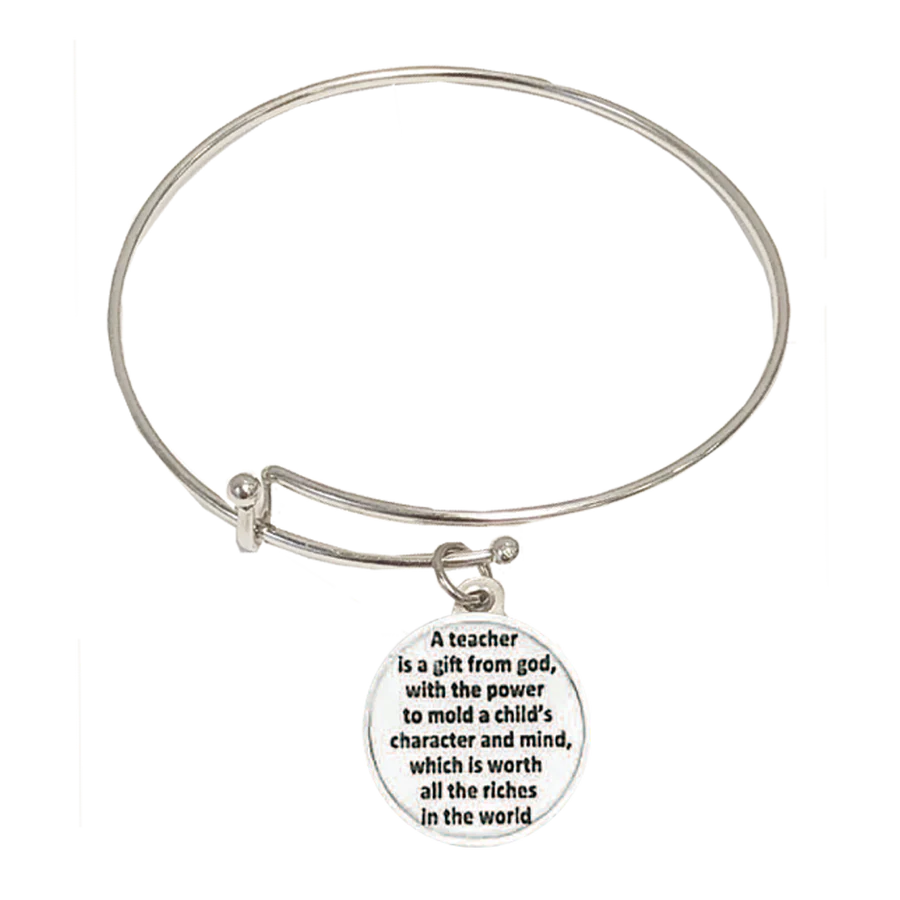 Teacher Bangle Bracelet - Unique Catholic Gifts