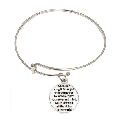 Teacher Bangle Bracelet - Unique Catholic Gifts