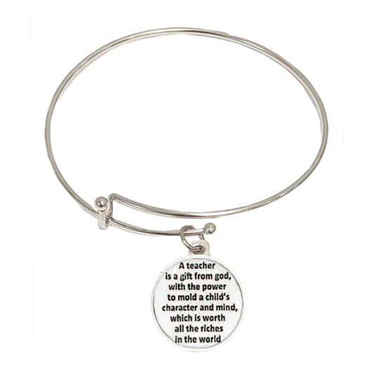 Teacher Bangle Bracelet - Unique Catholic Gifts