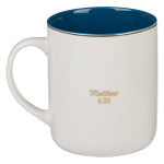 The Kingdom of God Blue Ceramic Coffee Mug - Matthew 6:33 - Unique Catholic Gifts