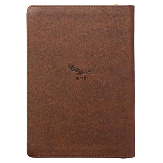 They will Soar on Wings like Eagles Faux Leather Journal with Zipper - Unique Catholic Gifts