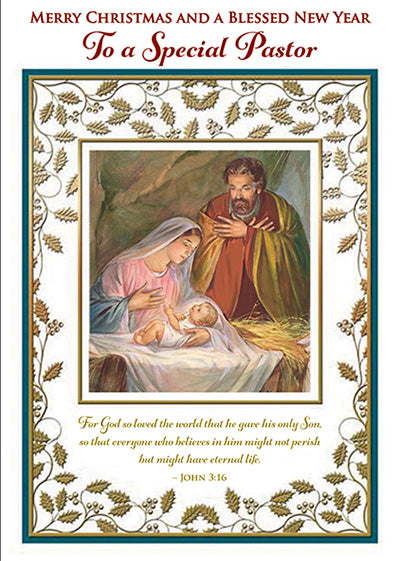 To a Special Pastor Christmas Card - Unique Catholic Gifts