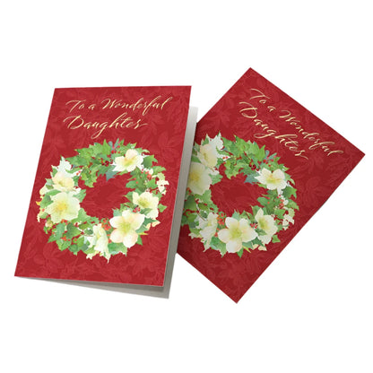 To a Wonderful Daughter - Christmas Card for Daughter