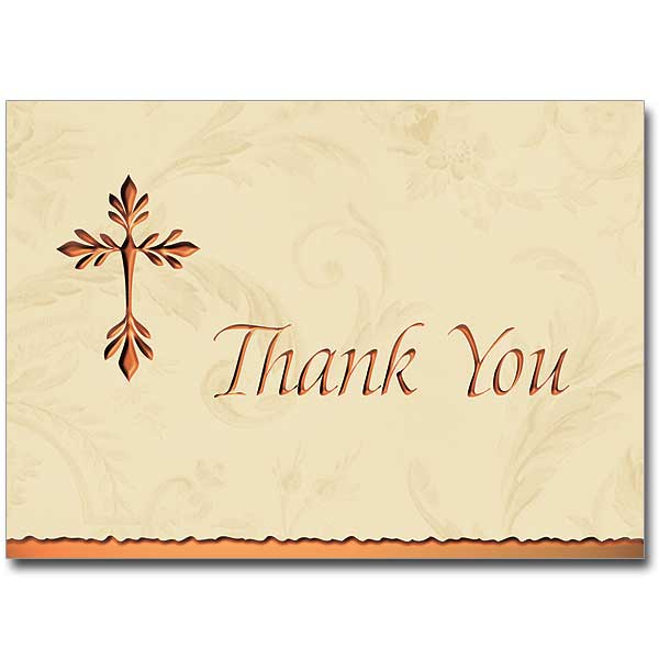 Tree of Life Cross (Copper) - Deluxe Thank You Notes