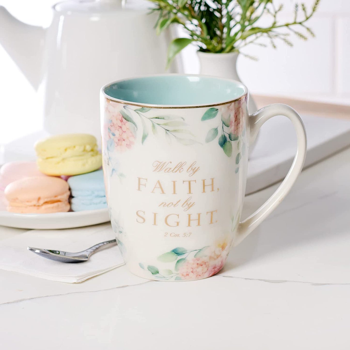 Walk By Faith Ceramic Mug - Unique Catholic Gifts