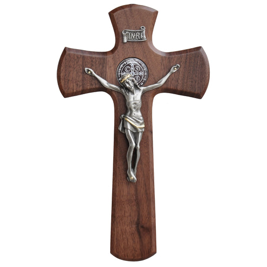 Saint Benedict Wall Crucifix 10"