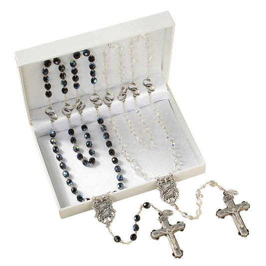 His and Hers Wedding Rosaries Gift Set