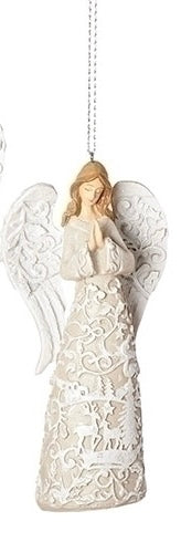 Praying Paper Cut Angel Ornament 5"