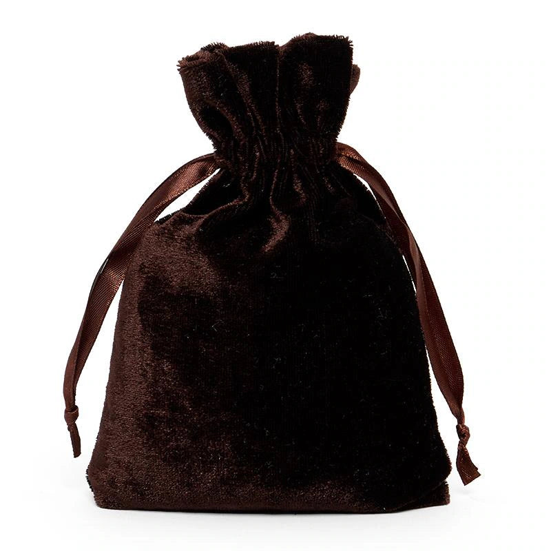 Brown Velvet Bag Large 9" - Unique Catholic Gifts