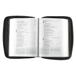 Black Poly-canvas Value Bible Cover with Ichthus Patch Extra Small - Unique Catholic Gifts