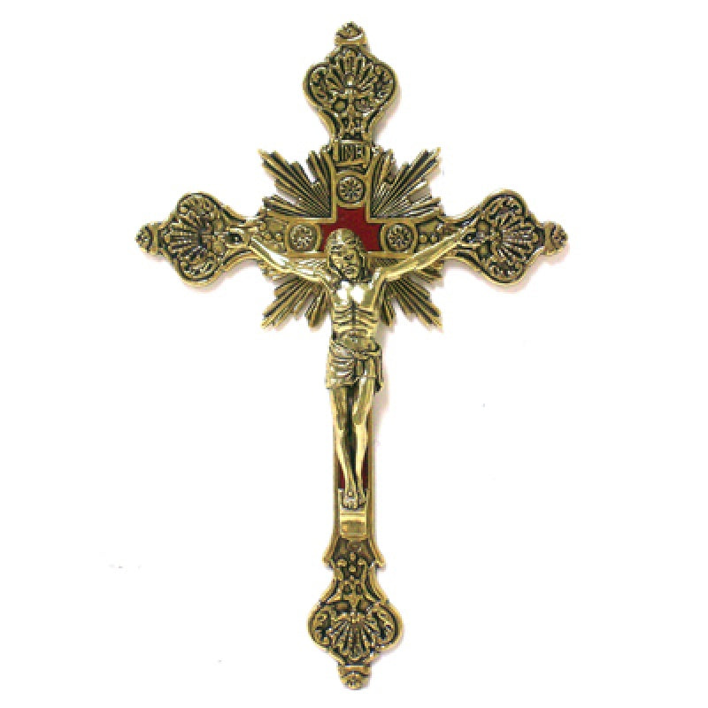 Gold Wall Crucifix (8")