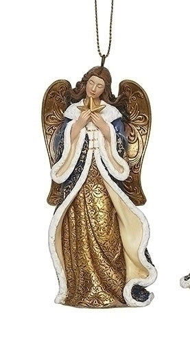 Blue and Gold Angel Holding a Heart Ornament 4" (Copy) - Unique Catholic Gifts