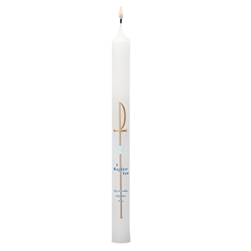 Traditional Baptism Candle 10"