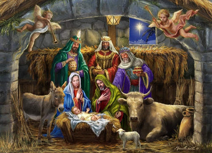 In The Manger Jigsaw Puzzle - Unique Catholic Gifts