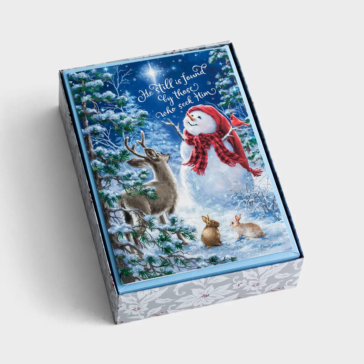 Snowman Gazer and Friends 18 Christmas Boxed Card, KJV - Unique Catholic Gifts