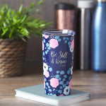 Be Still & Know Stainless Steel Travel Mug with Stainless Steel Straw - Psalm 46:10 - Unique Catholic Gifts