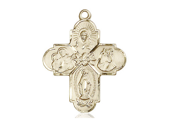 14kt Gold 4-Way Medal - Unique Catholic Gifts