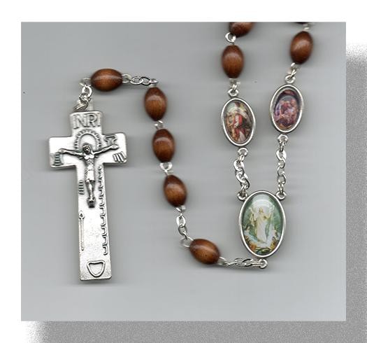 Brown Stations of the Cross Rosary (Handmade) - Unique Catholic Gifts