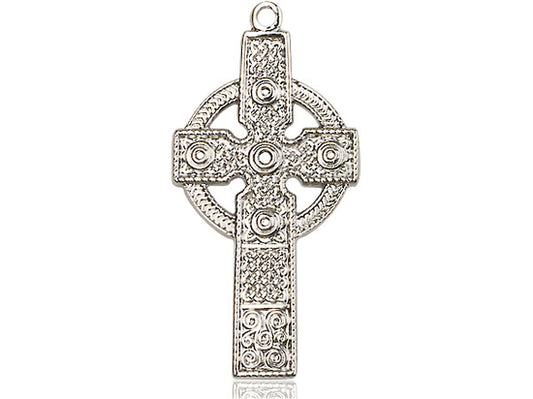 Sterling Silver Kilklispeen Cross Pendant on a 18 inch Sterling Silver Light Curb Chain - Unique Catholic Gifts