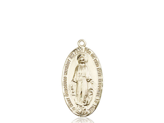 14kt Gold Miraculous Medal. - Unique Catholic Gifts