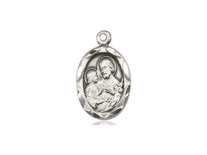 St. Joseph Oval Medal (3/4") with 20" chain - Unique Catholic Gifts