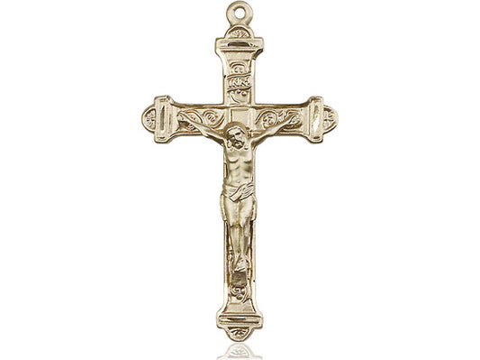 14kt Gold Crucifix Medal - Unique Catholic Gifts