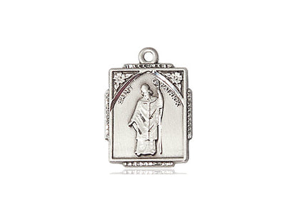 Sterling Silver St Patrick Medal 18" - Unique Catholic Gifts