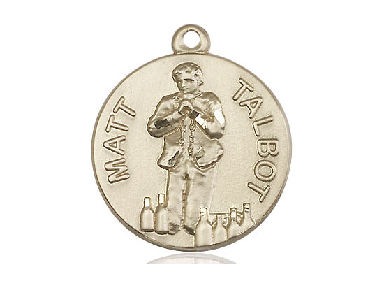 14kt Gold Matt Talbot Medal. - Unique Catholic Gifts