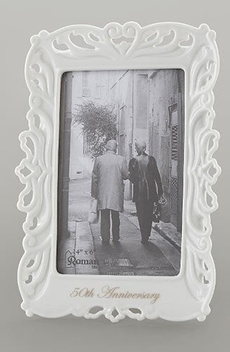 50th Wedding Anniversary Frame Photo 4x6 - Unique Catholic Gifts