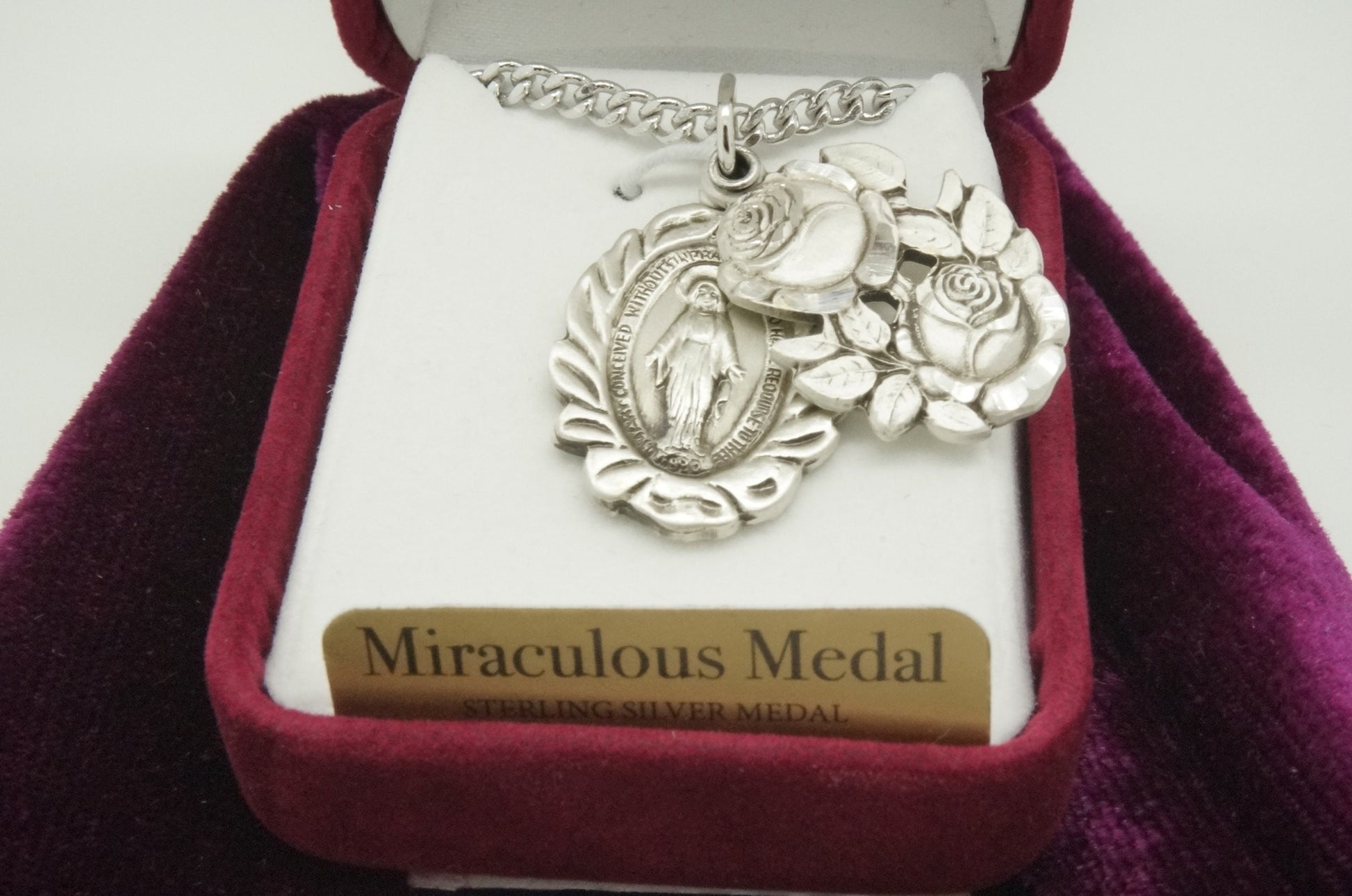 Silver Miraculous Medal-Two Part Slide Gift Set - Unique Catholic Gifts