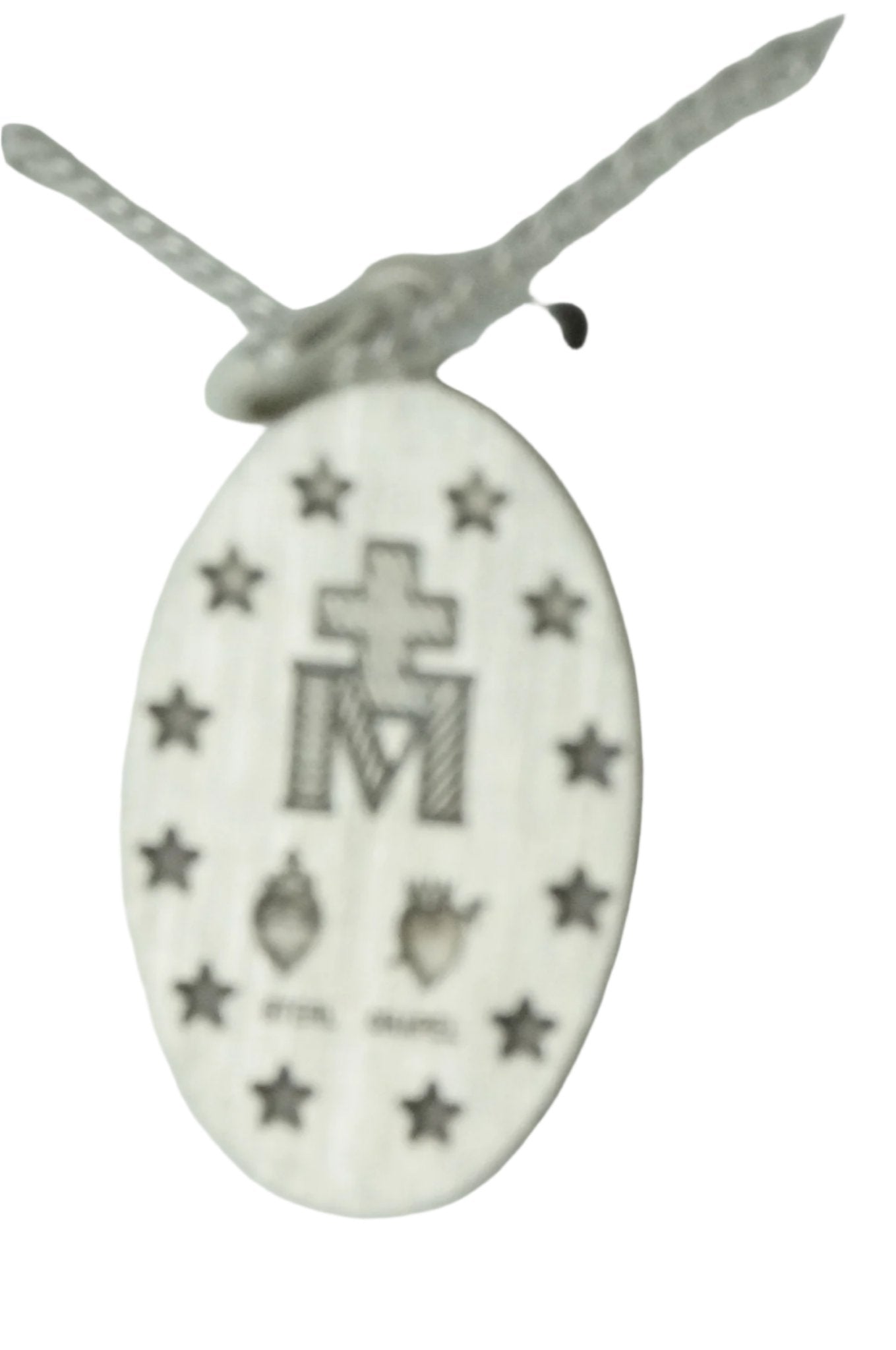 Silver Miraculous Medal 1", chain 18" - Unique Catholic Gifts