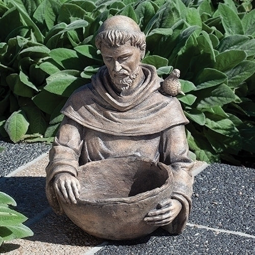 Saint Francis Bird Bath 19"H - Unique Catholic Gifts