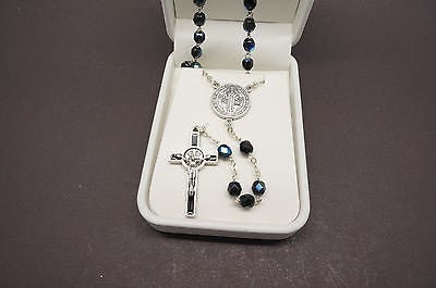 St Saint Benedict Elegant Rosary and Prayer - Unique Catholic Gifts