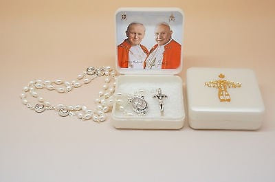 Saint John Paul II & Saint John XXIII Rosary - Unique Catholic Gifts