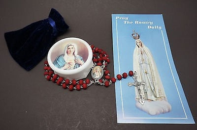 Immaculate Heart of Mary Rose Scented Rosary and Prayer - Unique Catholic Gifts